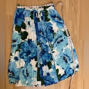 Anthropologie blue floral skirt